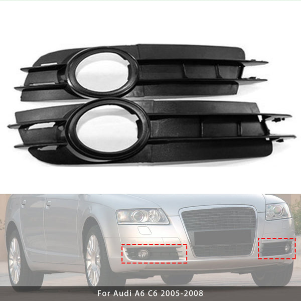 2005-2008 Audi A6 C6 Fog Light Grill Pair L+R 4F0807681A 4F0807682A Generic
