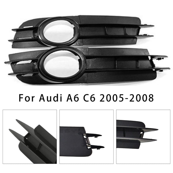 2005-2008 Audi A6 C6 Fog Light Grill Pair L+R 4F0807681A 4F0807682A Generic