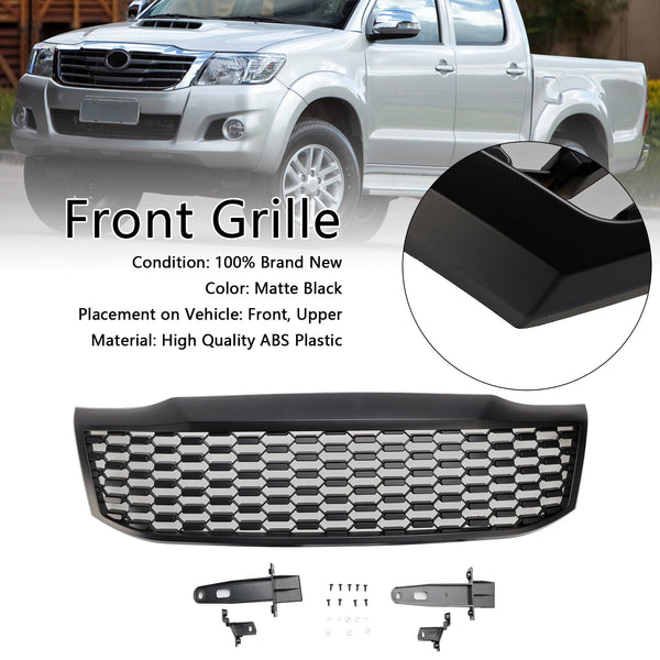 2012-2014 Toyota Hilux Vigo MK7 Matt Black Front Bumper Grill Grille Generic