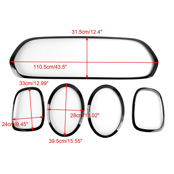 2014-2021 ミニ F55 F56 F57 ブラック グリル + ヘッドライト + テールライト トリム 51137449207 ジェネリック