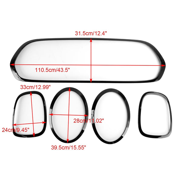 2014+ ミニ F55 5 ドア ハッチバック クーパー S、クーパー SD ブラック グリル + ヘッドライト + テールライト トリム 51137449207 ジェネリック