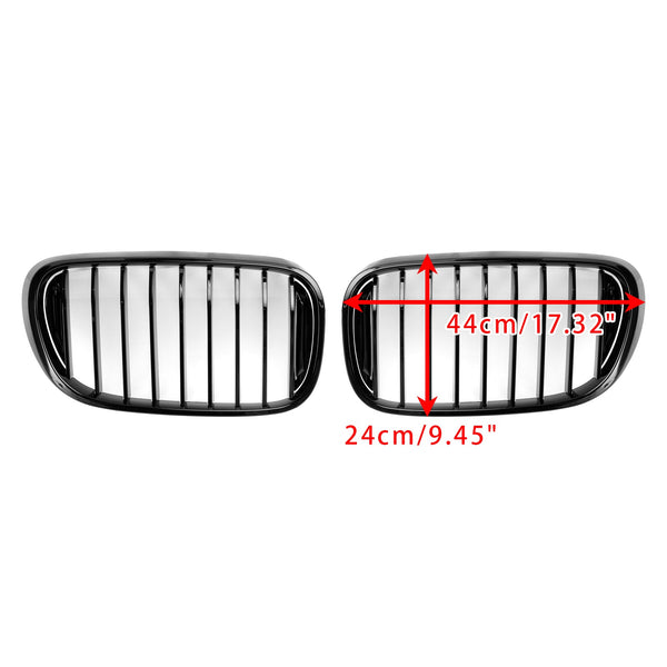 2015.7-2019.1 BMW 7 Series G11 Long-Wheel Base Pre-Facelift Gloss Black Front Kidney Grille Generic