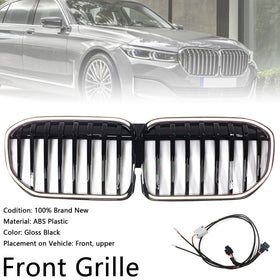 2019-2022 BMW 7-serie G11 G12 Single Slat Gloss Black Front Grill Grille Generic