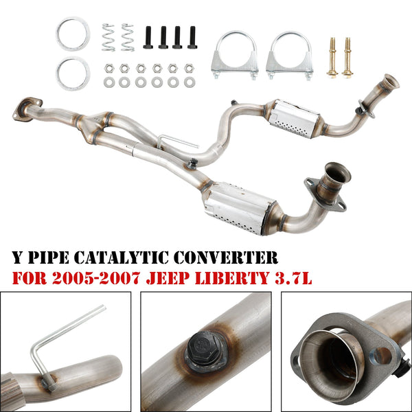 2005-2007 Jeep Liberty 3.7L Y Pipe Catalytic Converters