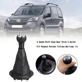 2008-2021 Peugeot Partner 5-växlad växlingsknopp Gear Stick & Gaiter Generic