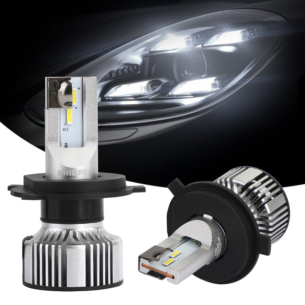 2 PCS Philips H4 Led Ultinon Essencial Carro Lâmpadas Brancas 6500 K 21 W