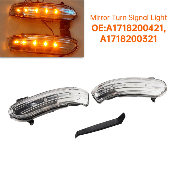 2008 Mercedes-Benz SLK R171 W171 230 kr. W230 Klart LED sekventielt sidespejl blinklys A1718200421