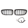 01.2009-10.2016 BMW 5-serie F10 nyrestøtfangergrill Grill glans sort 51137203649 51137203650 Generisk
