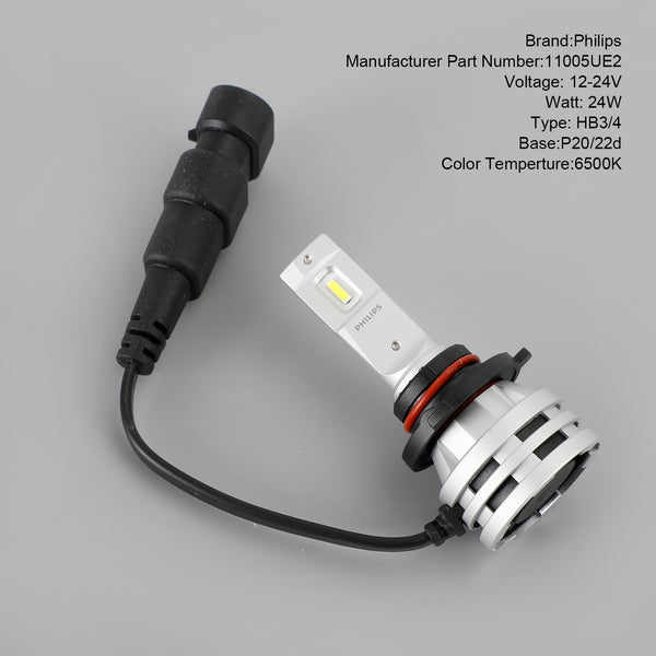 Philips Ultinon Essential G2 LED Headlight HB3/4 24W 6500K 11005UE2X2 Generic