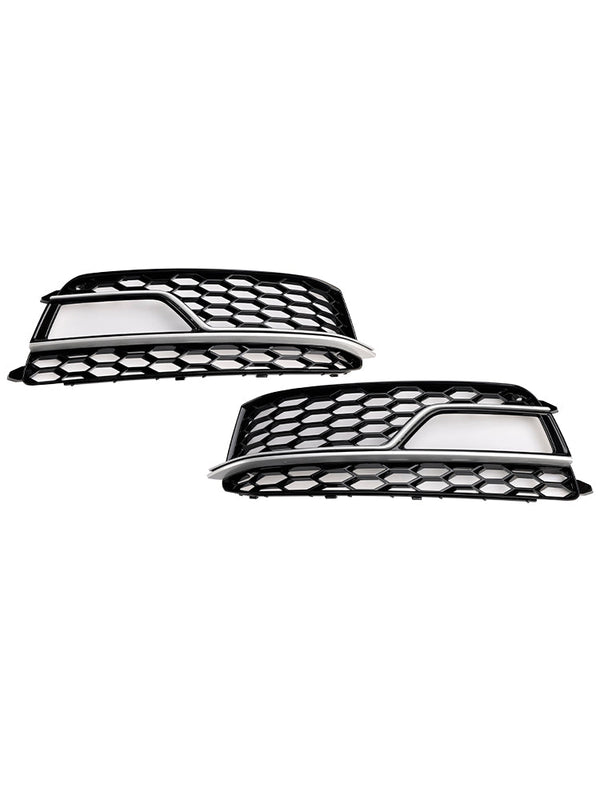 2013-2016 AUDI A5 S-Line / S5 2PCS Front Fog Lamp Black Grill Grille 8T0 807 681 K 8T0 807 682 K Generic