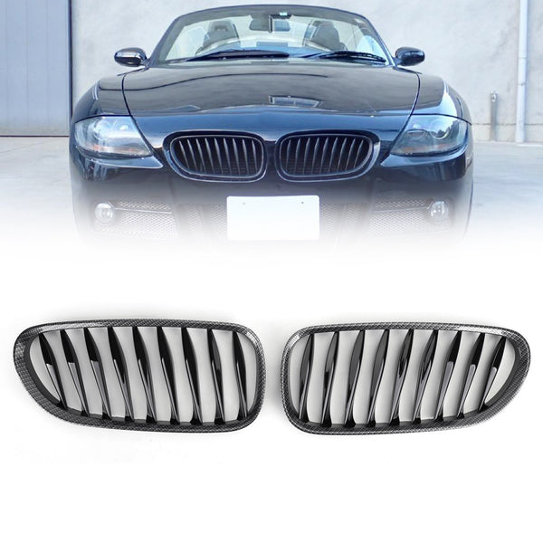 2003-2009 BMW Z4 (E85/E86) Front Fence Grill Grille ABS Carbon Fiber Generic