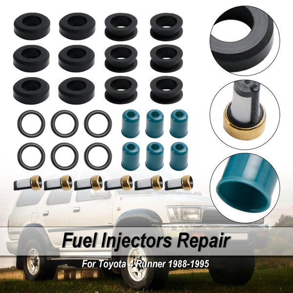 1988-1995 Toyota 4 Runner 3VZE Truck Fuel Injector Repair Seal Rebuild Kit 4-319