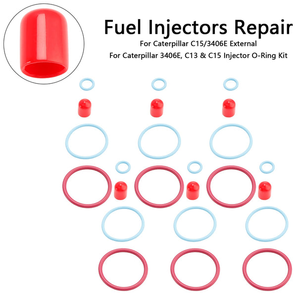 Caterpillar Cat C15/3406E Ekstern 6stcs brændstofinjektorer SEAL O-RING KIT 2481394 1895390