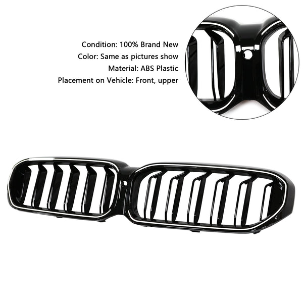 2021-2024 BMW 5-serie G30 G31 G38 dobbel lamell foran nyregriller blank svart Generisk