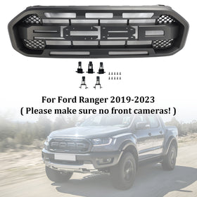 Black Raptor Style Front Bumper Grill Grille Fit Ford Ranger 2019-2023