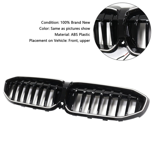 2019-2022 BMW 3-serie G20 Glossy Black Kidney Grille Grill 51138072085 Generisk
