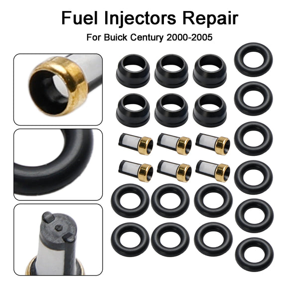 2000-2002 Chevrolet Camaro Pontiac Firebird 6Pcs Fuel Injector Repair Kit O-Rings FJ318 Generic