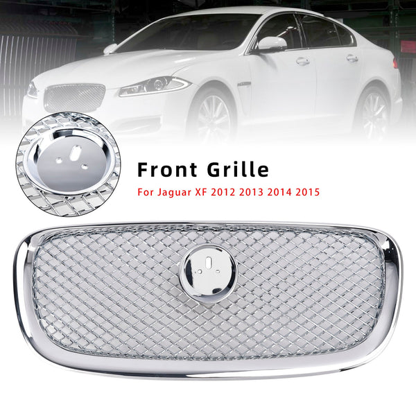 2012-2015 Jaguar XF XF-R Style Front Bumper Grill Grille Chrome Generic