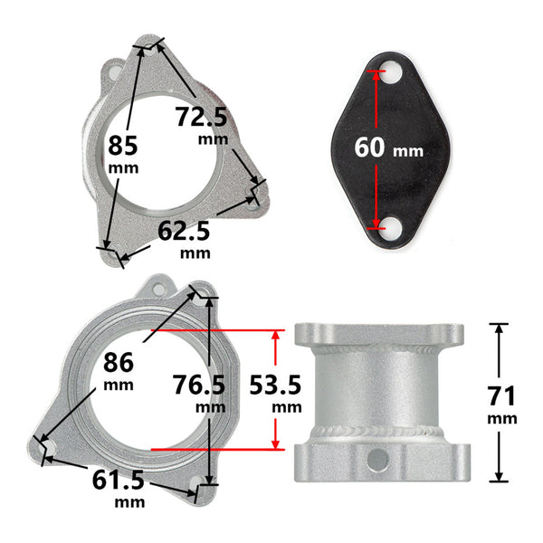 Kit de tubería de válvula de eliminación EGR para Audi 2.0 Tdi para VW Golf Mk5 Skoda Seat Jetta genérico