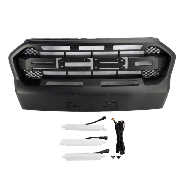 Raptor Style Front Bumper Grill Grill Fit Ford Ranger 2019-2023 T8 W/LED
