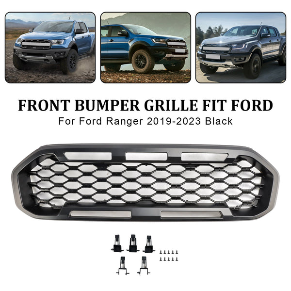 2019-2023 Ford Ranger T8 Front Bumper Grill Grille Black Generic