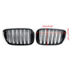 2015.07-2019.01 BMW 7 Series G11 Long-Wheel Base Pre-Facelift Black 2 Slat Front Kidney Grill Grille