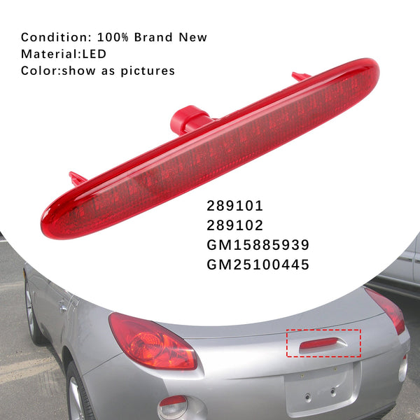 2006-2009 Pontiac Solstice Red LED 3. třetí brzda Stop Light Lamp 28K 289101 GM15885939 Generic