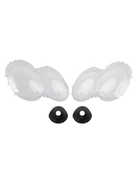 2Pcs Headlight Shell Lens Cover+Glue For Benz W230/R230 SL500 SL600 2003-08
