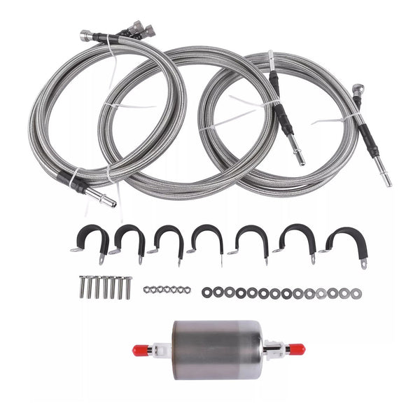 1999-2003 Chevy Silverado 1500 2500 Kit de conduites de carburant tressées en acier inoxydable 819-840 15043857 générique