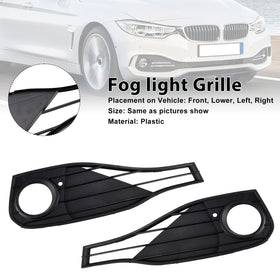 Fog Lamp Light Cover Insert Grill Grille Fit BMW 4 SERIES F32 428i 2014-2020