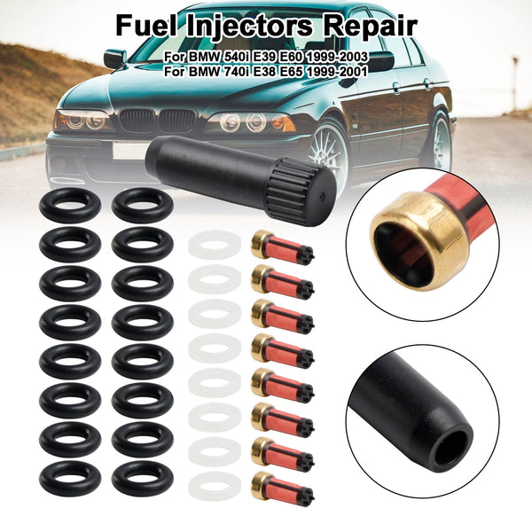 1999-2001 BMW 740i 740iL E38 E65 Reparatieset voor brandstofinjector 0280155823 FJ754 Generiek