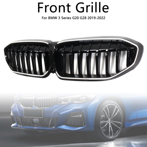 2019-2022 BMW 3-serie G20 Glossy Black Kidney Grille Grill 51138072085 Generisk
