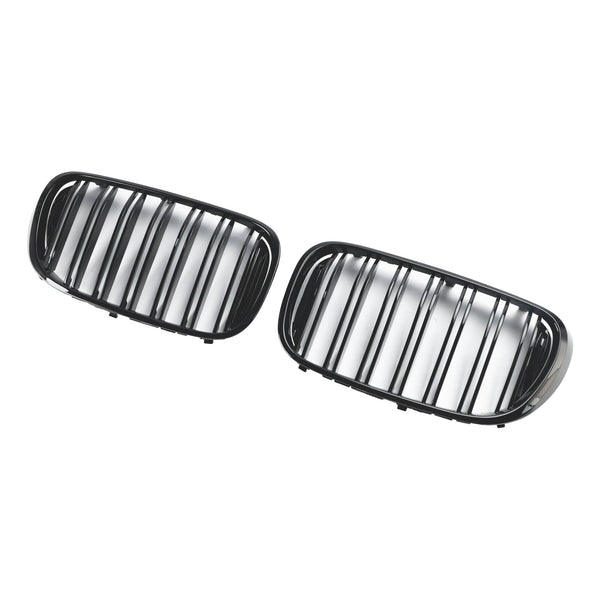 2015.07-2019.01 BMW 7 Series G11 Long-Wheel Base Pre-Facelift Black 2 Slat Front Kidney Grill Grille Generic