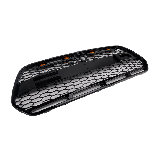 Gloss Black Front Bumper Grille Grill Fit Ford Transit MK8 2015-2018 Raptor W/LED