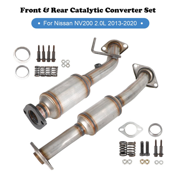 Nissan NV200 2.0L 2013-2019 Ensemble de convertisseur catalytique avant et arrière générique