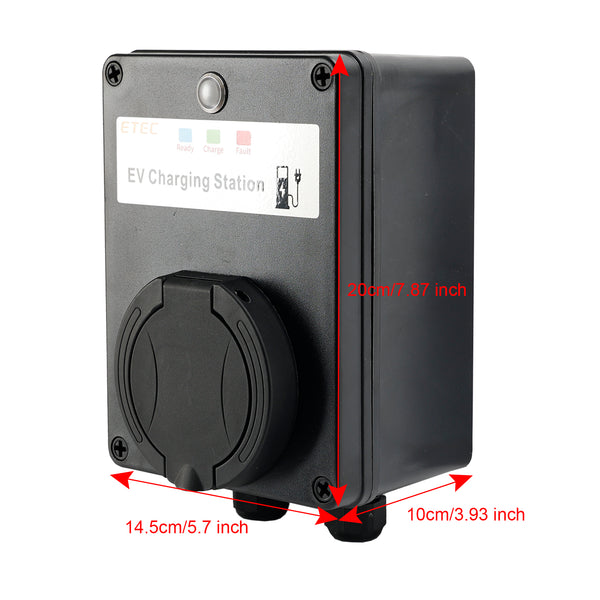 EV Charger Charging Wall Box Unit Socket Rapid EV WallBox 32A 22KW Type2 IP65 Indoor Outdoor