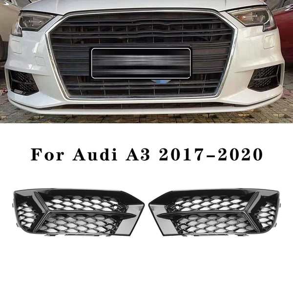 2017-2020 Audi A3 Front Bumper Grill Fag Light Cover Lamp Frame Trim