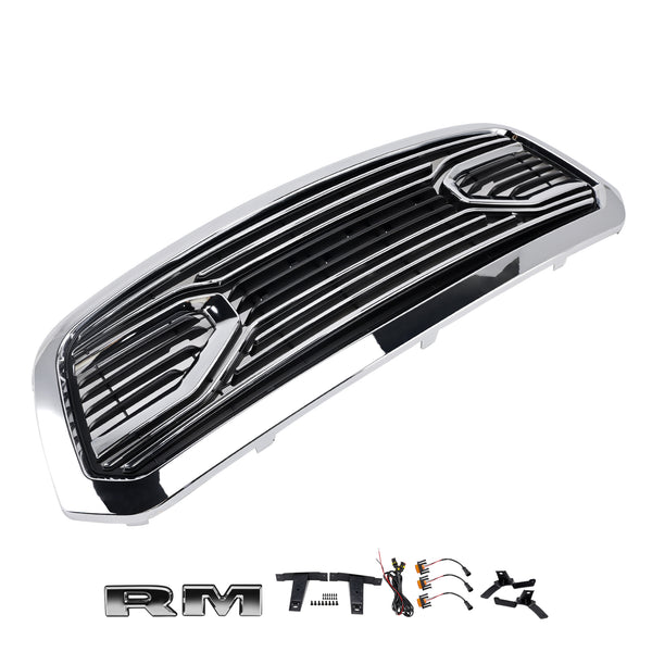 Big Horn Style Front Bumper Grill Grille Fit Dodge Ram 1500 2013-2018 Chrome