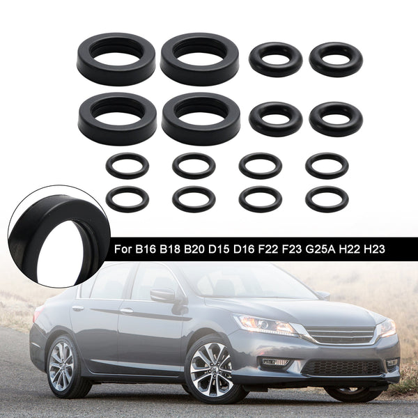 Honda Accord CRX Civic DelSol Prelude 4Pcs Fuel Injector Seal O-Ring Kit BK14H