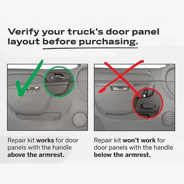 2010-2014 Chevrolet Silverado 2500 3500 Front Left Door Armrest Repair Kit Black 27 inch 80994 20920362