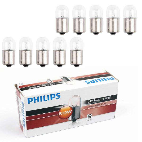 10 STÜCKE Für Philips 13814 24 V 10 Watt R10W BA15s Standard Singaling Lampe Lampen Generisches