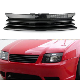 Front støtfanger Sport Mesh Merkeløs hette Grill For VW Golf MK4 99-06 Sort