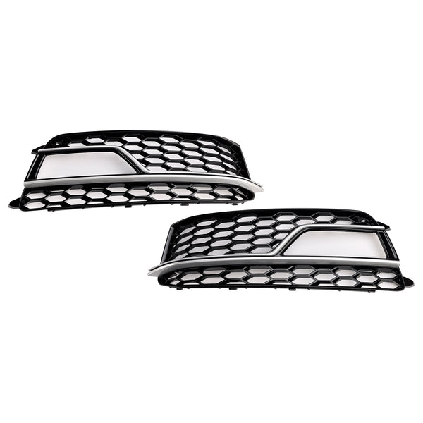 2013-2016 AUDI A5 S-Line / S5 2PCS Front Fog Lamp Black Grill Grille 8T0 807 681 K 8T0 807 682 K Generic