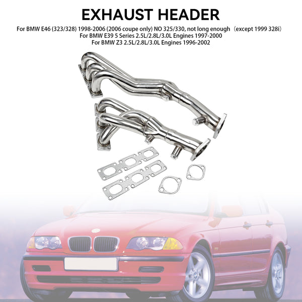 Coletor de escapamento inoxidável para BMW E46 323i 328i Z3-528I M54 E93 E94 genérico