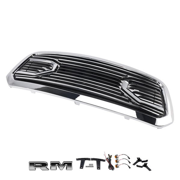 Big Horn Style Front Bumper Grill Grille Fit Dodge Ram 1500 2013-2018 Chrome