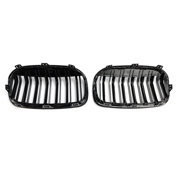 2018-2021 BMW Série 2 F45 F46 2PCS Gloss Black Front Kidney Grill Grille Genérico