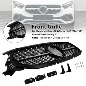 Diamond Front Grille Grill Fit Mercedes-Benz H247 GLA250 GLA200 2020-2023