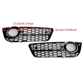 2007-2011 Audi A5 Standard Style 2PCS Honeycomb Front Fog Lamp Cover Grille 1522024 Generic