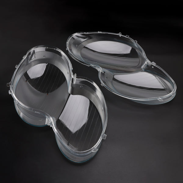 2Pcs Headlight Shell Lens Cover+Glue For Benz W230/R230 SL500 SL600 2003-08