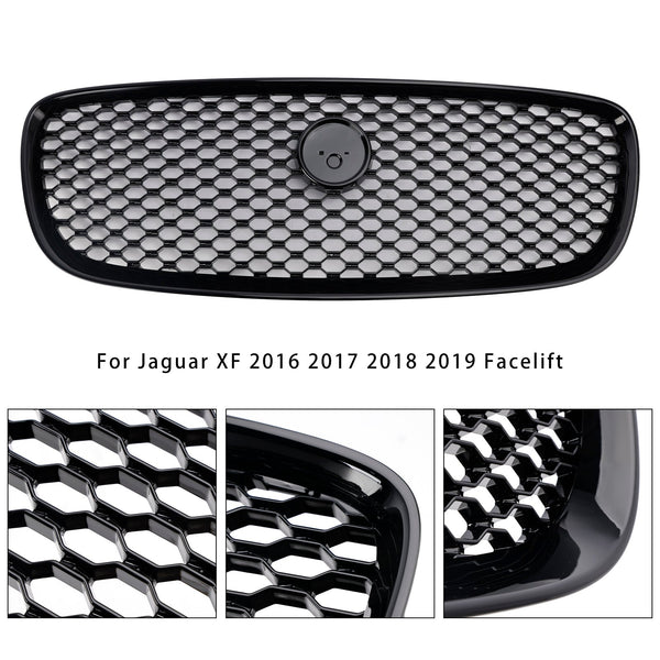 2016-2019 Jaguar XF XF-R Styl přední nárazník Grill Grille Gloss Black Generic